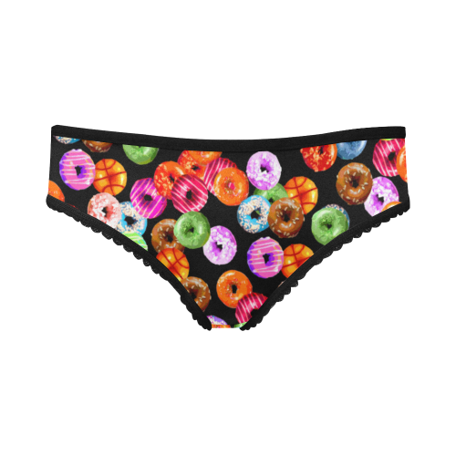 Colorful Yummy DONUTS pattern Women's All Over Print Girl Briefs (Model L14)