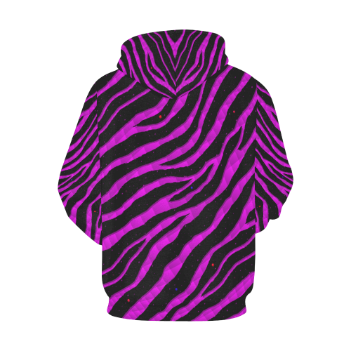 Ripped SpaceTime Stripes - Pink All Over Print Hoodie for Men/Large Size (USA Size) (Model H13)