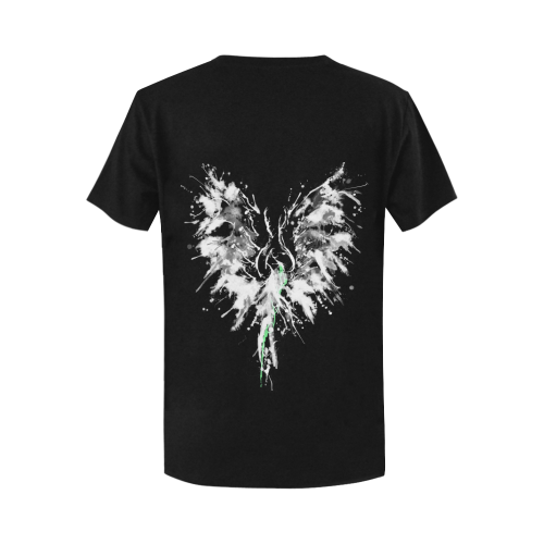 Phoenix - Abstract Painting Bird White 1 Women's T-Shirt in USA Size (Two Sides Printing)