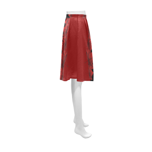 Canada Maple Leaf Skirts Red & Black Athena Women's Short Skirt (Model D15)