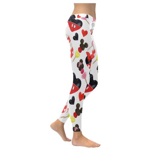 mickeylove4leggings Women's Low Rise Leggings (Invisible Stitch) (Model L05)