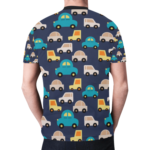 cartoon cars pattern New All Over Print T-shirt for Men/Large Size (Model T45)