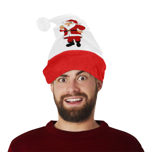 Jolly Santa White/Red Santa Hat