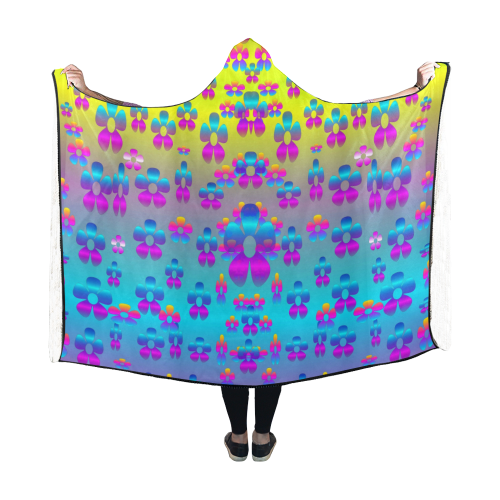 flowers in the most beautiful sunshine Hooded Blanket 60''x50''