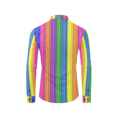 Rainbow Rubberlines Men's All Over Print Casual Dress Shirt (Model T61)