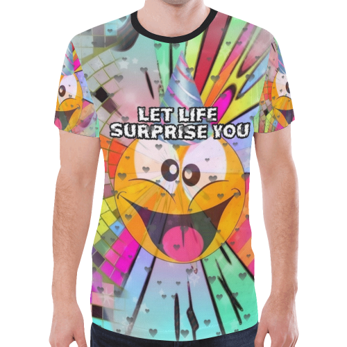 Let life surprise you by Nico Bielow New All Over Print T-shirt for Men (Model T45)