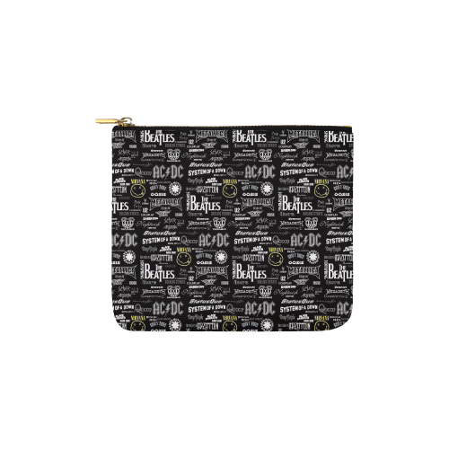 Band Logo Pattern Carry-All Pouch 6''x5''