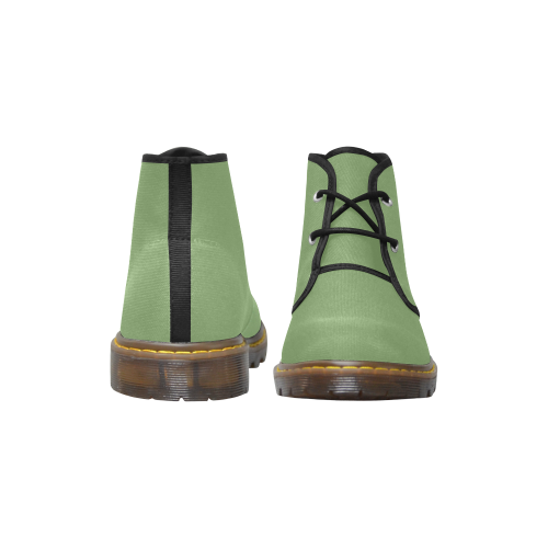 color asparagus Men's Canvas Chukka Boots (Model 2402-1)