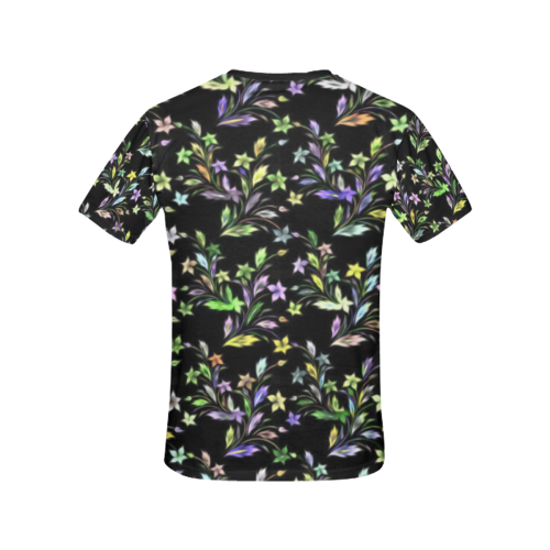 Vivid floral pattern 4182C by FeelGood All Over Print T-shirt for Women/Large Size (USA Size) (Model T40)