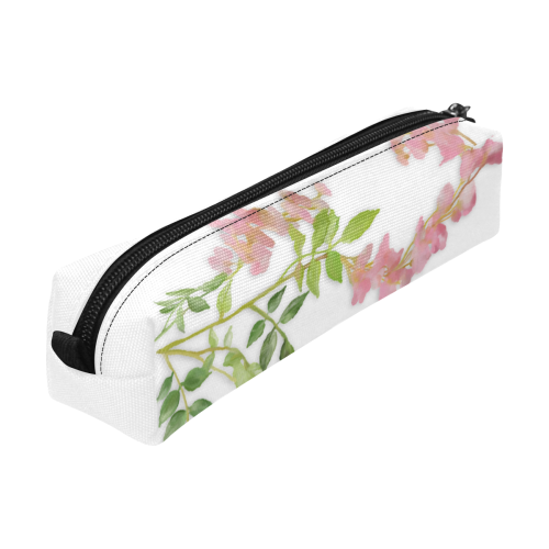 Pink tiny flower w shadow - floral watercolor Pencil Pouch/Small (Model 1681)