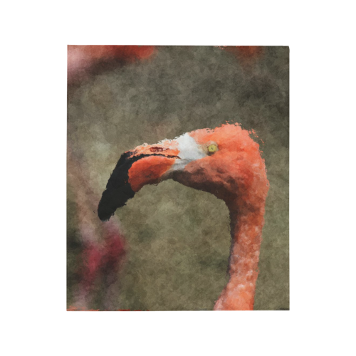 animal art studio 26516 flamingo Quilt 50"x60"
