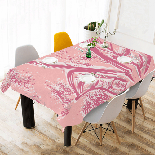 Heart #1 Cotton Linen Tablecloth 60"x120"