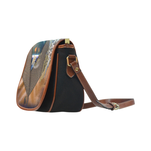 Our dimension of Time Saddle Bag/Small (Model 1649)(Flap Customization)