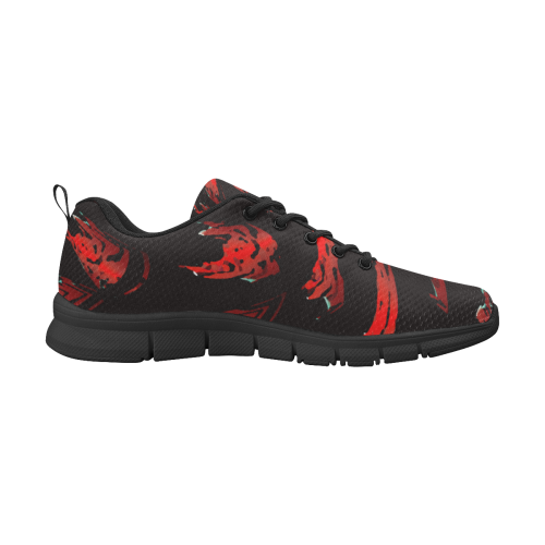 Red Leaves Autumn Style Pattern Women's Breathable Running Shoes (Model 055)