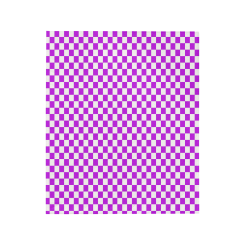 Bright Purple Gingham Quilt 50"x60"