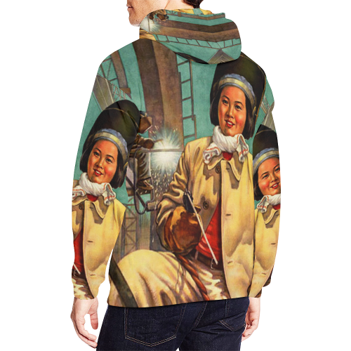 We are proud of participating in the founding of o All Over Print Hoodie for Men/Large Size (USA Size) (Model H13)