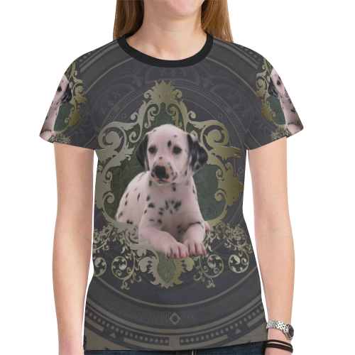 Cute dalmatian New All Over Print T-shirt for Women (Model T45)