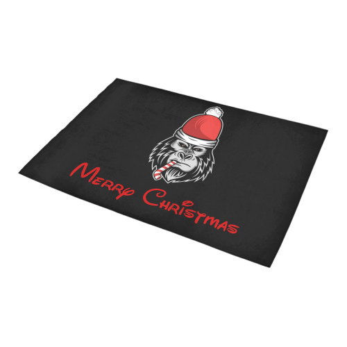 Merry Christmas Gorilla Azalea Doormat 24" x 16" (Sponge Material)
