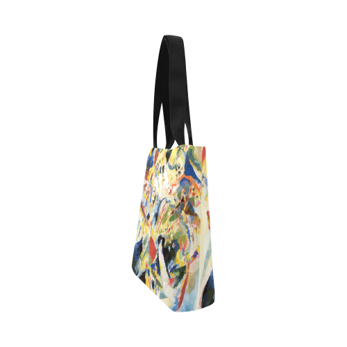 Abstract Geometric Triangles Red Blue Kandinsky Canvas Tote Bag (Model 1657)