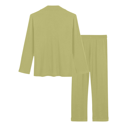 color dark khaki Women's Long Pajama Set