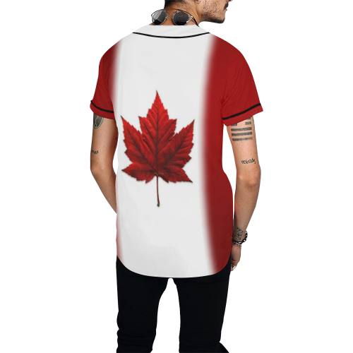 Canada Flag Baseball Shirts All Over Print Baseball Jersey for Men (Model T50)