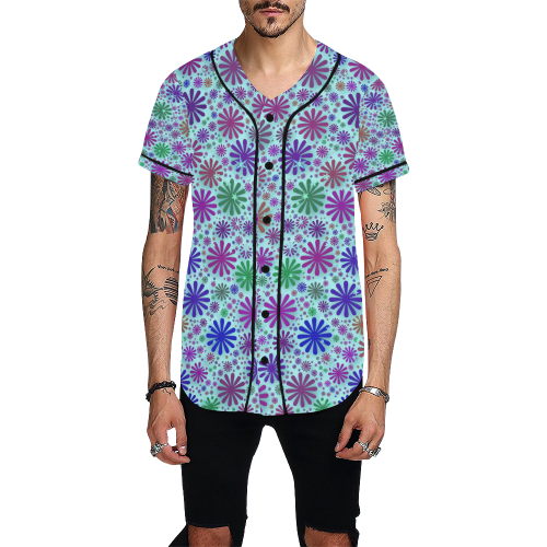lovely shapes 3B by JamColors All Over Print Baseball Jersey for Men (Model T50)