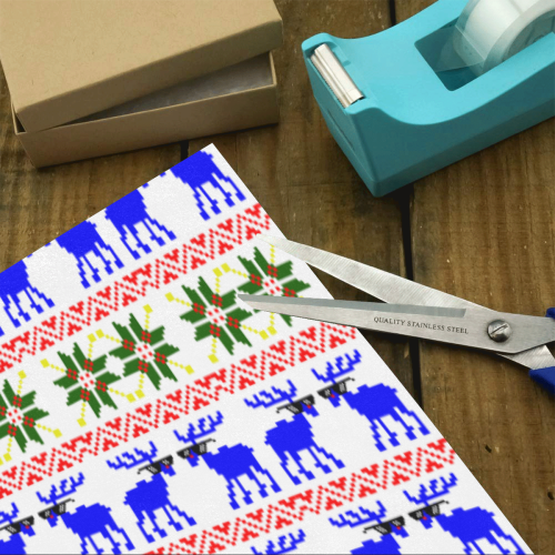 Christmas Ugly Sweater Deer "Deal With It" Gift Wrapping Paper 58"x 23" (1 Roll)