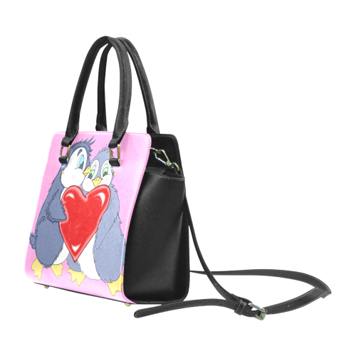 Penguin Love Pink Classic Shoulder Handbag (Model 1653)