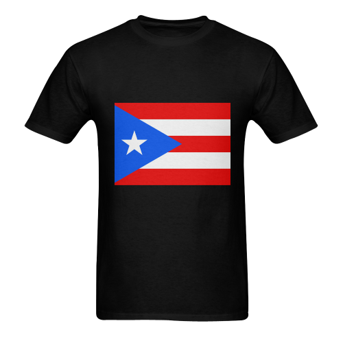 Puerto Rico Flag Men's T-Shirt in USA Size (Two Sides Printing)
