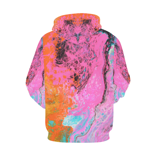 Bubblegum All Over Print Hoodie for Women (USA Size) (Model H13)