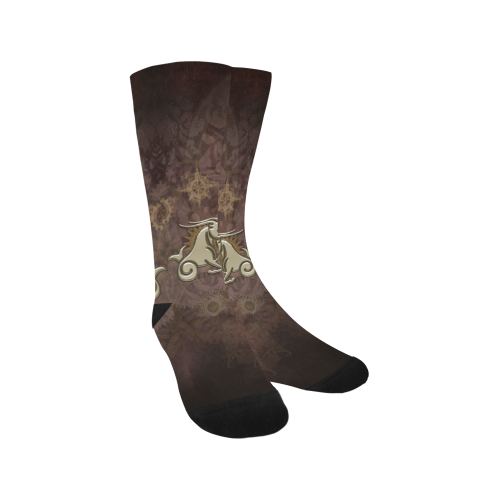 Steampunk Zodiac  Capricorn Men's Custom Socks