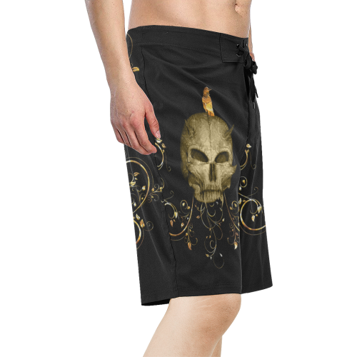 The golden skull Men's All Over Print Board Shorts (Model L16)
