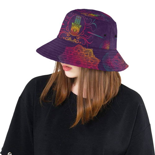 Hamsa Colorful Mandala All Over Print Bucket Hat