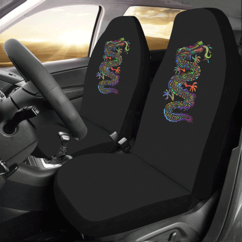 Rainbow Dragon Car Seat Covers (Set of 2)