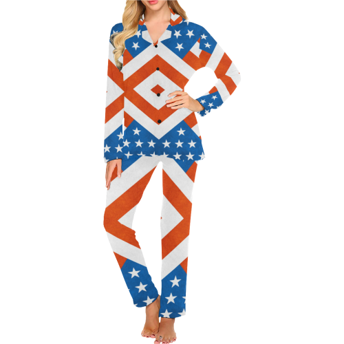 America Women's Long Pajama Set