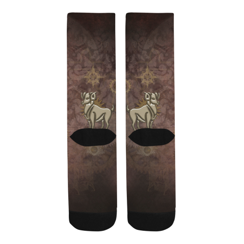Steampunk Zodiac Aries Men's Custom Socks