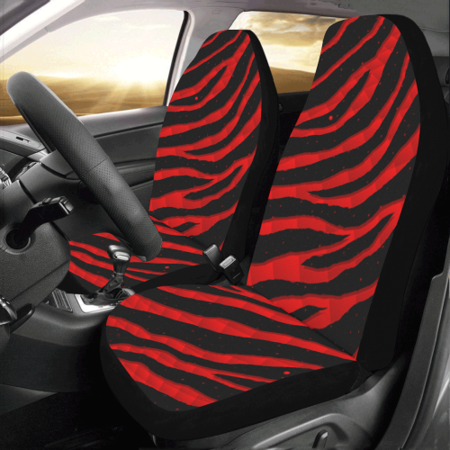Ripped SpaceTime Stripes - Red Car Seat Covers (Set of 2)