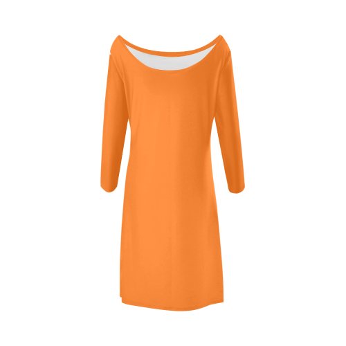 color pumpkin Bateau A-Line Skirt (D21)