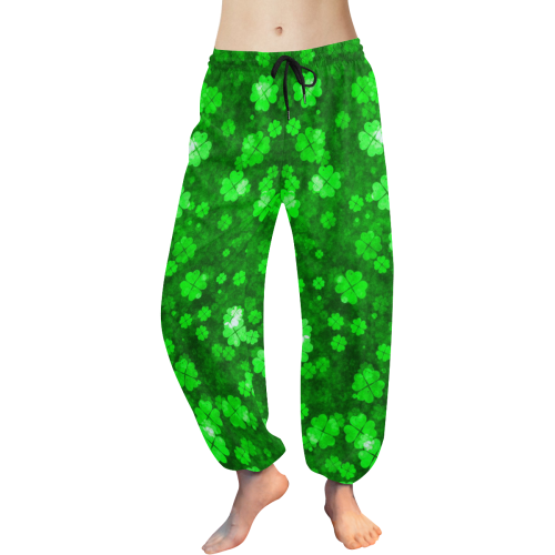 shamrocks 1 green by JamColors Women's All Over Print Harem Pants (Model L18)