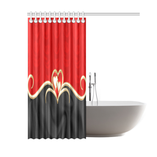 Elegant Red Black Love Shower Curtain 60"x72"