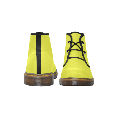 color maximum yellow Men's Canvas Chukka Boots (Model 2402-1)