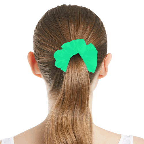color medium spring green All Over Print Hair Scrunchie