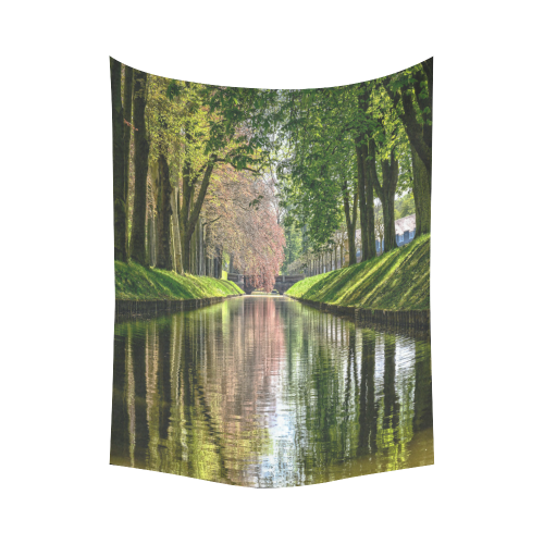Canal Dreams Cotton Linen Wall Tapestry 60"x 80"