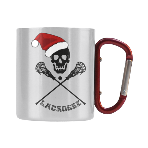 Santa Hat Lacrosse Skull Christmas Classic Insulated Mug(10.3OZ)