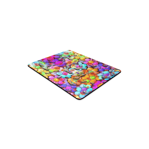 Candy Flower Drops by Nico Bielow Rectangle Mousepad