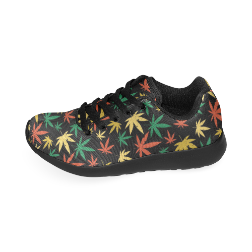 Cannabis Pattern Men's Running Shoes/Large Size (Model 020)
