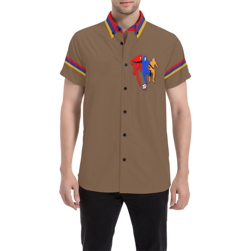 Love Armenian Soccer Men's All Over Print Short Sleeve Shirt (Model T53)