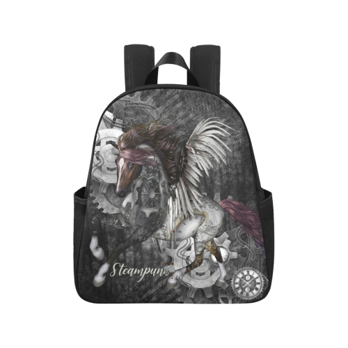 Aweswome steampunk horse with wings Multi-Pocket Fabric Backpack (Model 1684)