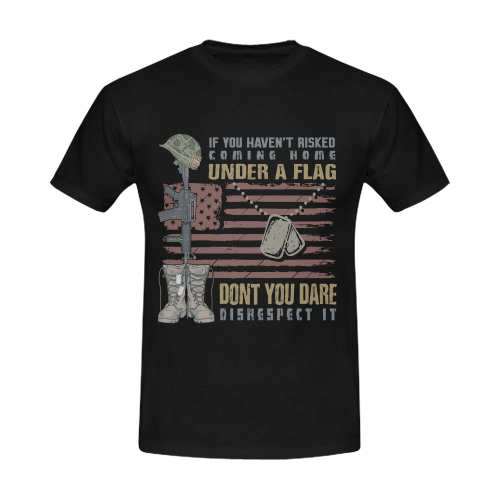 Betsy Ross Flag Dont You Dare Disrespect It Men's T-Shirt in USA Size (Front Printing Only)