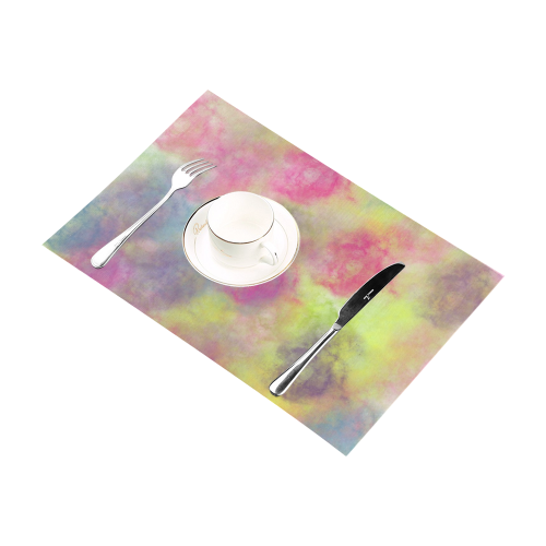 Pastel Watercolor Cottonballs Placemat 12’’ x 18’’ (Four Pieces)